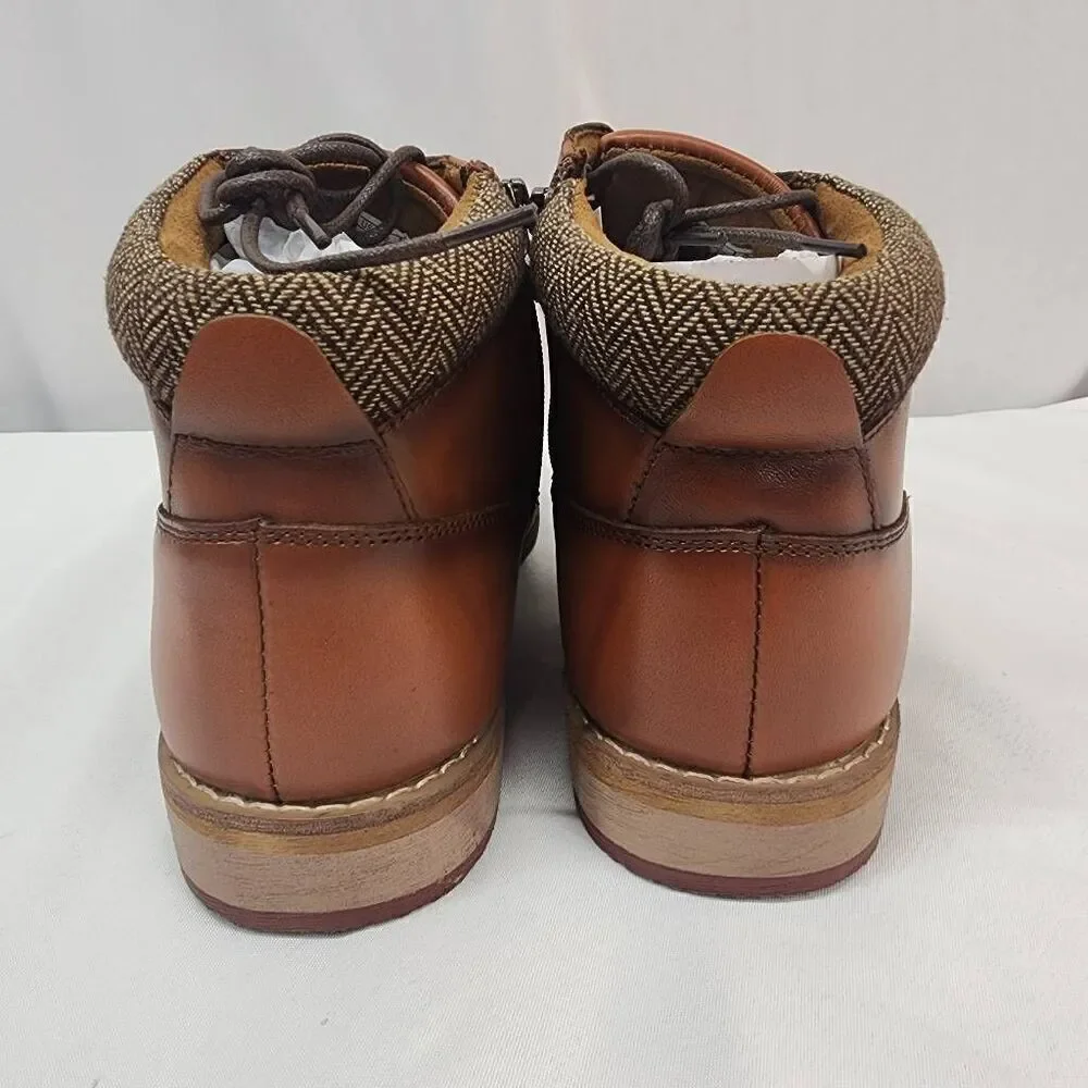 ArcBrothers Size 10.5 Mens Dress Boots Genuine Leather Classic Brogue Style Oxfo